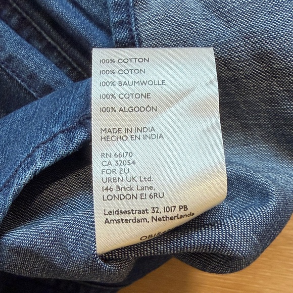 Free People Denim V-Neck Top - Picture 8 of 9